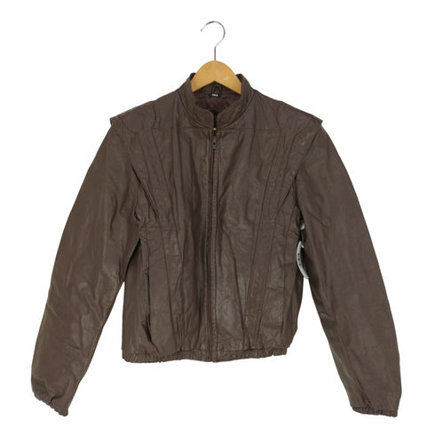Casablanca Leather アクションプリーツ ステッチデザイン レザージャケット メンズ US:38