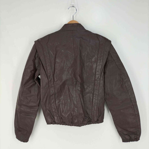 Casablanca Leather アクションプリーツ ステッチデザイン レザージャケット メンズ US:38