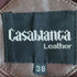 Casablanca Leather アクションプリーツ ステッチデザイン レザージャケット メンズ US:38