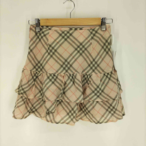 バーバリーロンドンブルーレーベル BURBERRY LONDON BLUE LABEL ノバチェック フレアスカート レディース JPN:36