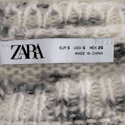 ザラ ZARA CONTRAST KNIT SWEATER WITH SLIT レディース JPN:S