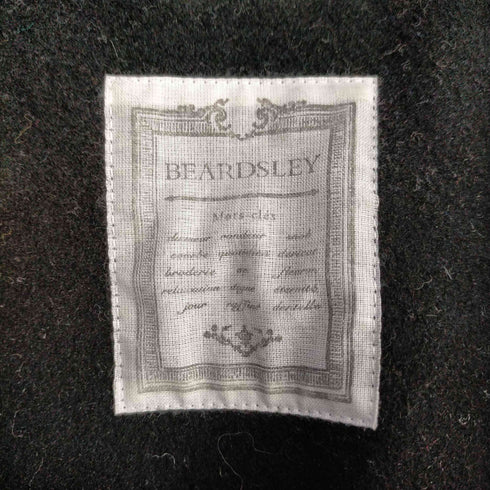 BEARDSKEY ノーカラー ウールロングコート レディース FREE