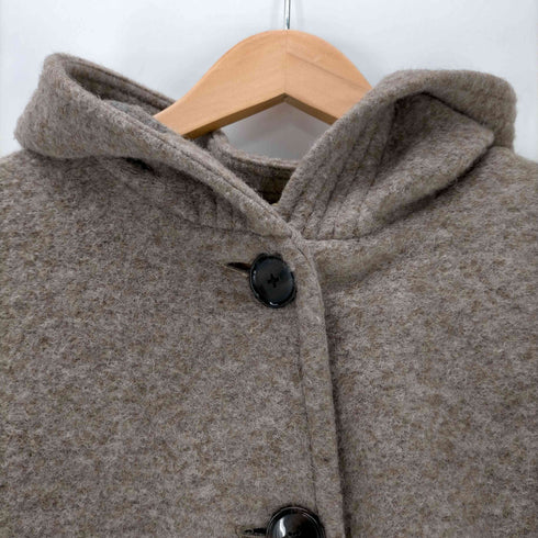ランズエンド LANDS END ウール混 フーデッドコート レディース 9