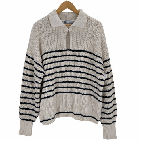 ザラ ZARA OVERSIZED KNIT POLO SWEATER レディース JPN:L