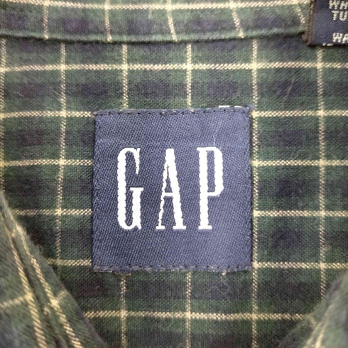 ギャップ Gap OLD フラップポケット チェック レギュラーカラーシャツ メンズ import:M