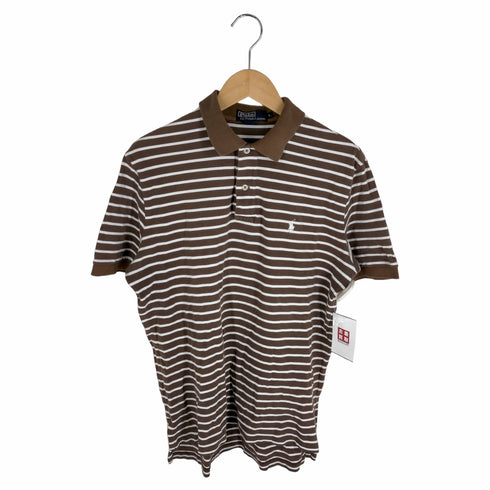 ポロバイラルフローレン Polo by RALPH LAUREN 90S ポニー鹿の子ポロシャツ ボーダー柄 メンズ JPN:L