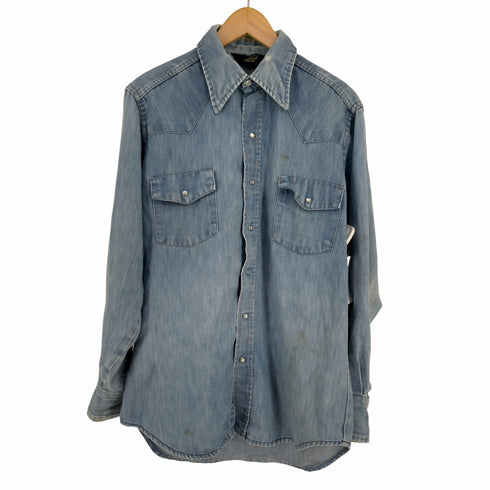 シアーズ Sears WESTERN WEAR シャンブレー ウエスタンシャツ メンズ import:M