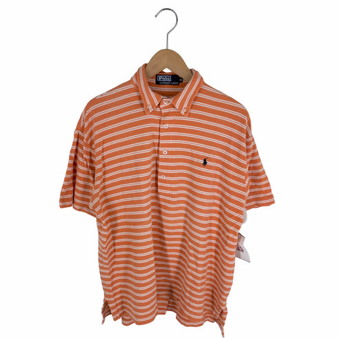 ポロバイラルフローレン Polo by RALPH LAUREN 90S ポニー鹿の子ポロシャツ ボーダー柄 メンズ JPN:M
