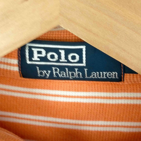 ポロバイラルフローレン Polo by RALPH LAUREN 90S ポニー鹿の子ポロシャツ ボーダー柄 メンズ JPN:M
