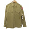 ユーエスアーミー US ARMY 40~50s KHAKI-1 STAND-UP-COLLAR 8.2.OZ ミリタリーシャツ マチ付き メンズ 15 1/2×34