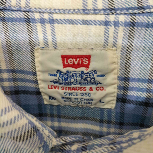 リーバイス Levis チェック柄 コットンワークシャツ フラップポケット メンズ import:L