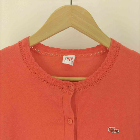 ラコステライブ Lacoste Live ワンポイント 刺繍 コットン カーディガン レディース import:M