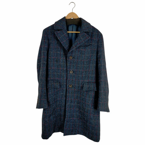 スーツセレクト SUIT SELECT 3釦 ウール チェック チェスター ロング コート メンズ JPN:M