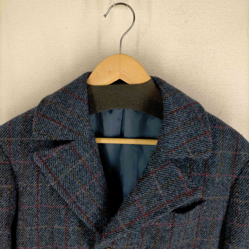 スーツセレクト SUIT SELECT 3釦 ウール チェック チェスター ロング コート メンズ JPN:M