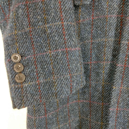 スーツセレクト SUIT SELECT 3釦 ウール チェック チェスター ロング コート メンズ JPN:M