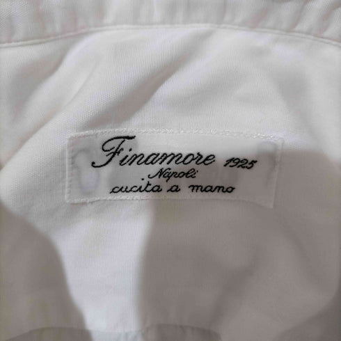フィナモレ FINAMORE マチ付き ワイドカラーシャツ メンズ 15 1/2-39