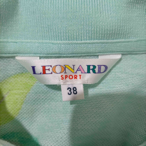 レオナール LEONARD フラワー 鹿の子ポロシャツ レディース 38