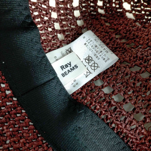 レイビームス Ray BEAMS 透かし編み ハット レディース