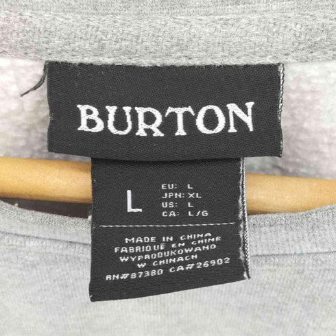 バートン BURTON 裏起毛 刺繍 クルーネック スウェット トレーナー メンズ import:L