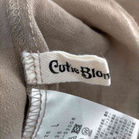 キューティーブロンド Cutie Blonde レーヨンポリ ノースリーブシャツワンピース レディース L