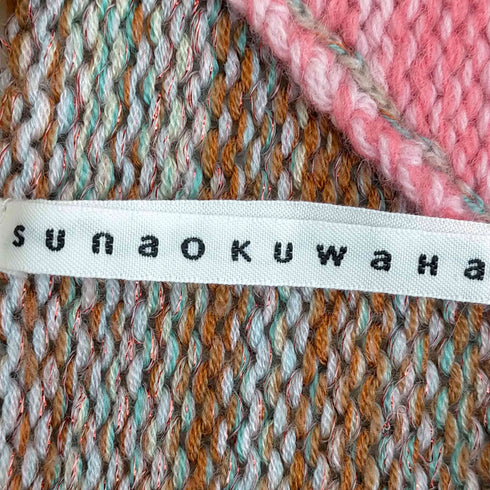 スナオクワハラ sunaokuwahara アシンメトリーパッチワークボタンニット レディース JPN:M
