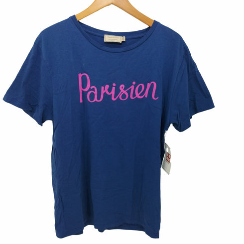 メゾンキツネ MAISON KITSUNE メゾンキツネ フロントプリント半袖Tシャツ レディース import:L