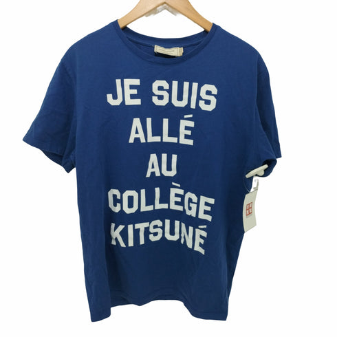 メゾンキツネ MAISON KITSUNE メゾンキツネ 両面プリント半袖Tシャツ レディース import:L