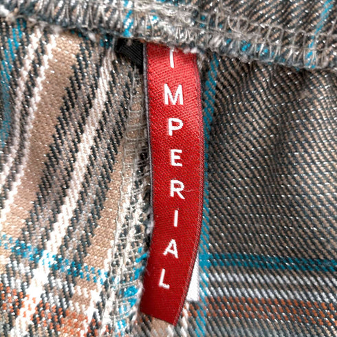 IMPERIAL MADE IN ITALY ラメ糸混チェックイージーパンツ レディース JPN:S