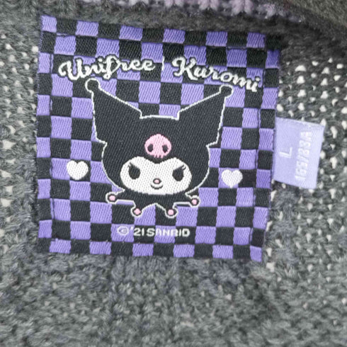 サンリオ sanrio unifree ワンポイント刺繍ケーブルニットカーディガン レディース import:L