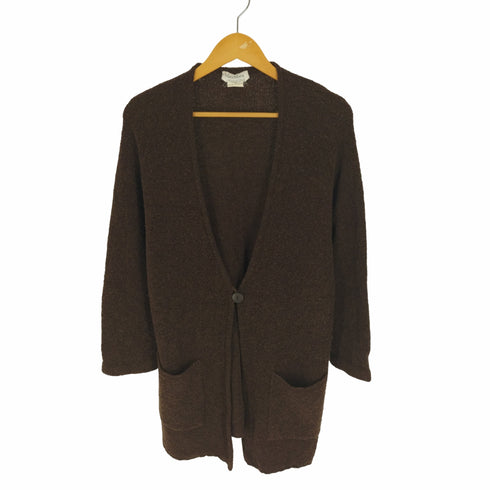 マックスマーラ MAX MARA 銀タグ ウールナイロン ミディアム丈 カーディガン MADE IN ITALY レディース M