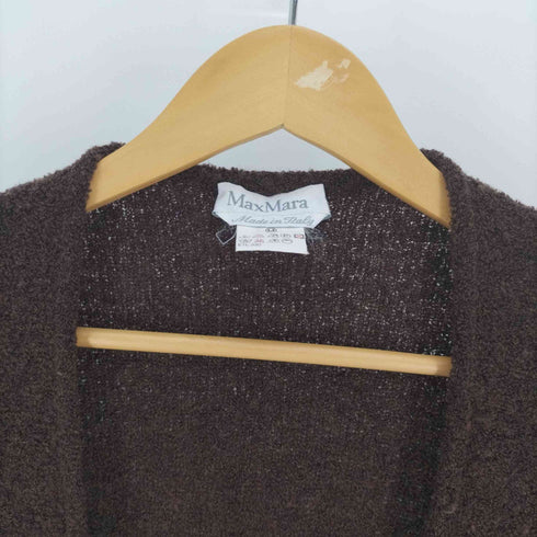 マックスマーラ MAX MARA 銀タグ ウールナイロン ミディアム丈 カーディガン MADE IN ITALY レディース M