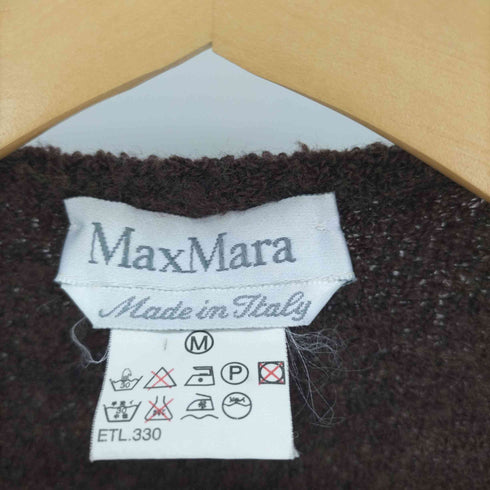 マックスマーラ MAX MARA 銀タグ ウールナイロン ミディアム丈 カーディガン MADE IN ITALY レディース M