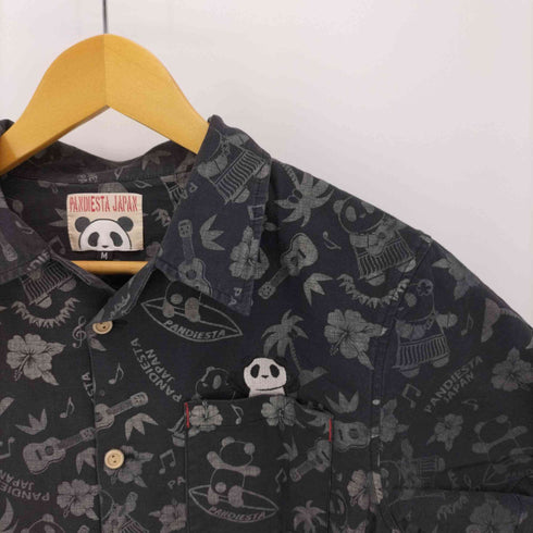 パンディエスタジャパン PANDIESTA JAPAN パンダ刺繍 総柄 アロハ シャツ メンズ JPN:M