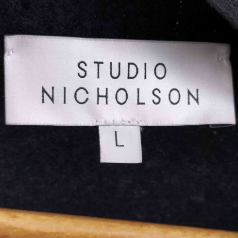 スタジオニコルソン STUDIO NICHOLSON WASHED WOOL POLY CREW NECK KNIT メンズ import:L