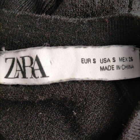 ザラ ZARA バックボタン半袖ニット レディース JPN:S