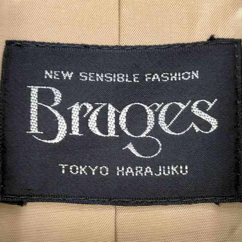 Bruges ウール ダブルロングコート カシミヤ20% レディース