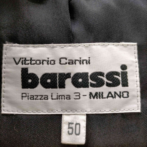 バラシ barassi レザーパイピング切替 オーバーサイズテーラードジャケット メンズ 50