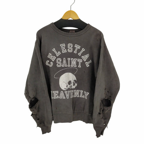 セントマイケル SAINT MICHAEL 21AW Sweatshirt Skull スカル スウェットシャツ ブラック メンズ JPN:M