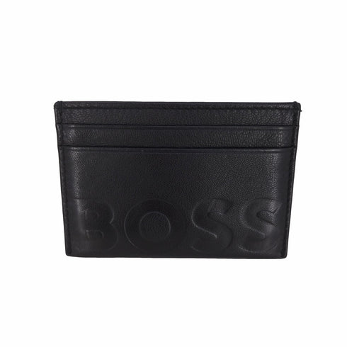 ボス BOSS ロゴ型押し レザーカードケース パスケース メンズ