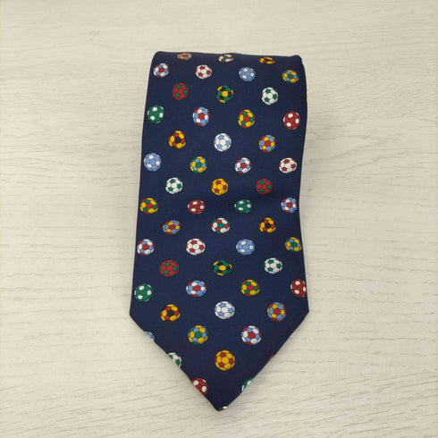 チャールズティアウィット Charles Tyrwhitt 英国製 サッカーボール柄 シルクネクタイ メンズ