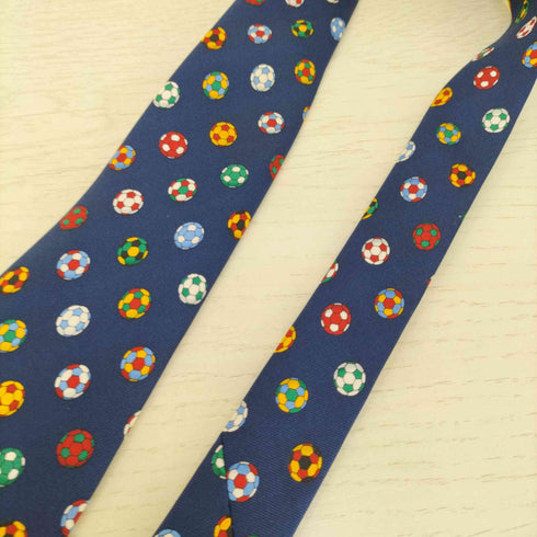 チャールズティアウィット Charles Tyrwhitt 英国製 サッカーボール柄 シルクネクタイ メンズ