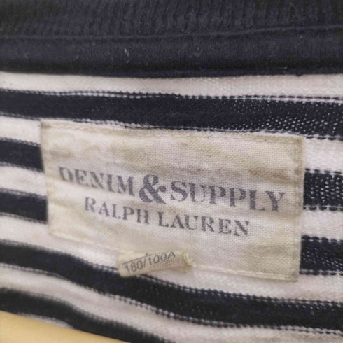 デニムアンドサプライ ラルフローレン DENIM & SUPPLY RALPH LAUREN ボーダー ワッフル L/S Tシャツ カットソー メンズ import:L