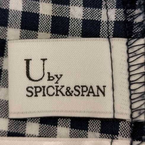 ユーバイスピックアンドスパン U by SPICK&SPAN フロントボタン ギンガムチェックパンツ レディース 34
