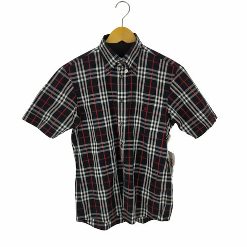 バーバリーブラックレーベル BURBERRY BLACK LABEL チェック半袖シャツ メンズ JPN:2
