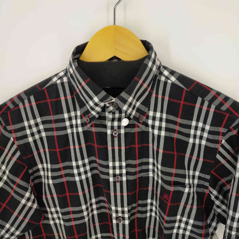 バーバリーブラックレーベル BURBERRY BLACK LABEL チェック半袖シャツ メンズ JPN:2
