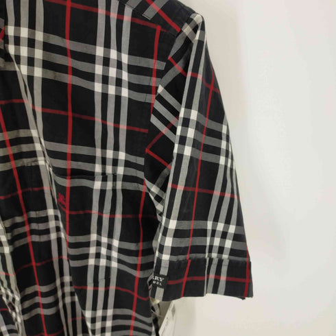 バーバリーブラックレーベル BURBERRY BLACK LABEL チェック半袖シャツ メンズ JPN:2