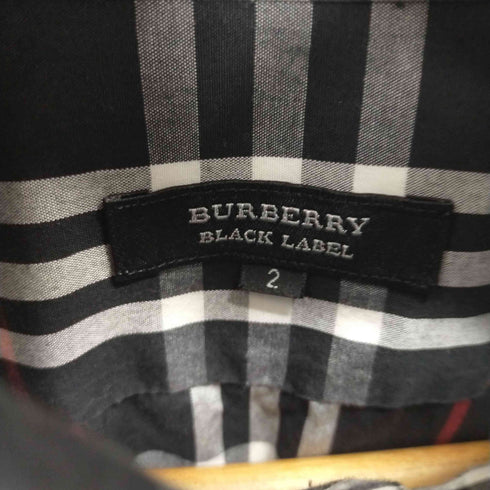 バーバリーブラックレーベル BURBERRY BLACK LABEL チェック半袖シャツ メンズ JPN:2