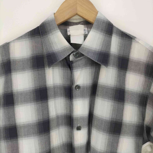 アニエスベーオム Agnes b.homme オンブレチェック レギュラーカラーシャツ メンズ