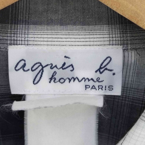 アニエスベーオム Agnes b.homme オンブレチェック レギュラーカラーシャツ メンズ