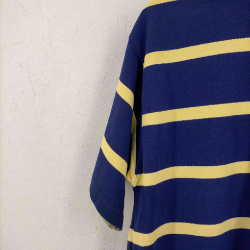 ブルックスブラザーズ BROOKS BROTHERS 香港製 ロゴ刺繍 ボーダー 鹿の子Tシャツ メンズ import:S